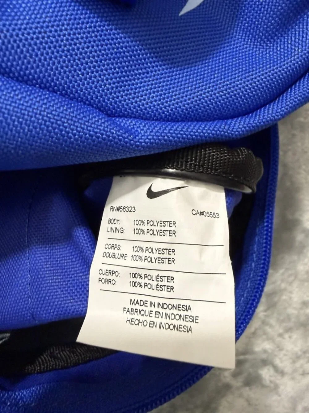 New Nike Blue Duffel Bag Soft Case Water Resistant Youth Sports Gym Travel